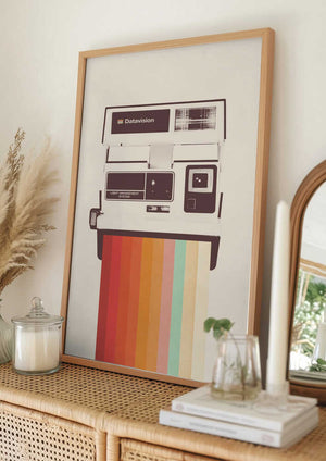 Tablou înramat „Instant Camera Rainbow” de Florent Bodart