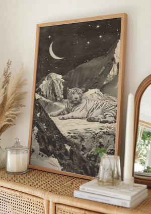 Tablou înramat „Giant White Tiger” de Florent Bodart