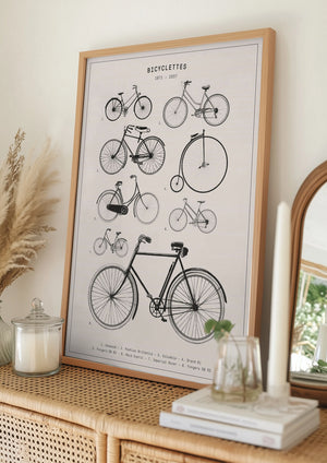 Tablou înramat „Bicyclettes” de Florent Bodart