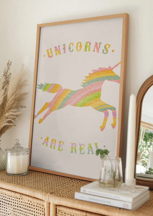 Tablou înramat „Unicorns Are Real” de Florent Bodart
