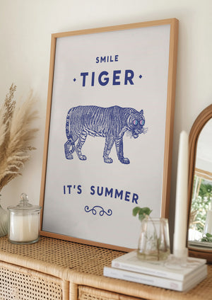 Tablou înramat „Smile Tiger” de Florent Bodart