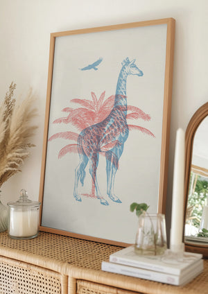 Tablou înramat „Giraffe” de Florent Bodart