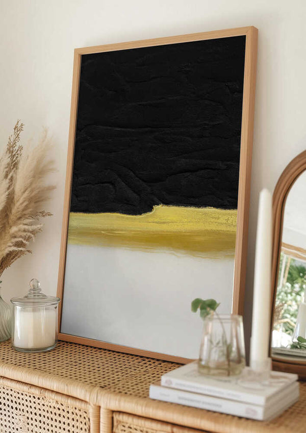 Tablou înramat „Black and White Golden Light” de Alyson Storms