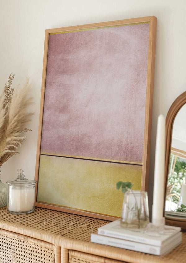 Tablou înramat „Pink and Yellow 3” de Alyson Storms