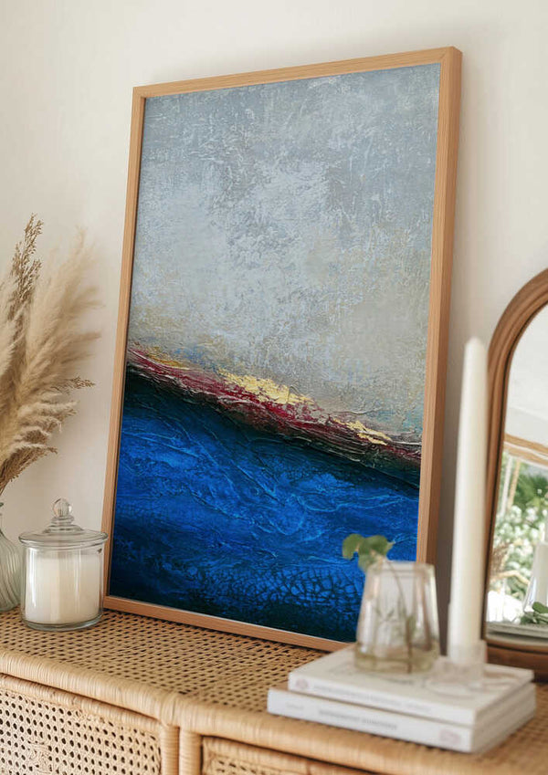 Tablou înramat „Slate Wave” de Alyson Storms