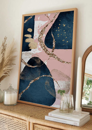 Tablou înramat „Fabulously Navy -1” de Sally Ann Moss