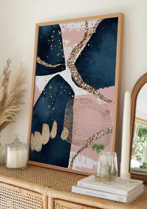Tablou înramat „Fabulously  Navy -2” de Sally Ann Moss
