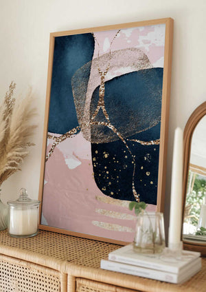 Tablou înramat „Fabulously Navy-3” de Sally Ann Moss
