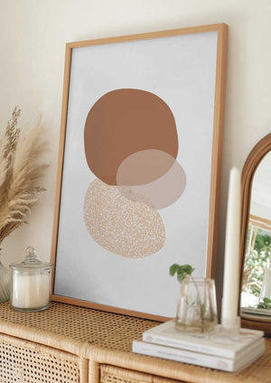 Tablou înramat „Abstract Circle Painting” de Melloi Art Prints