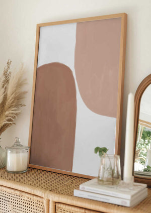 Tablou înramat „Earth Tone Painting” de Melloi Art Prints