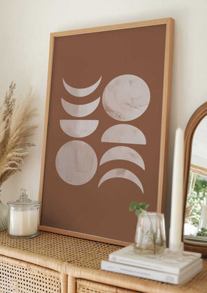 Tablou înramat „Moon Phase No.3” de Melloi Art Prints