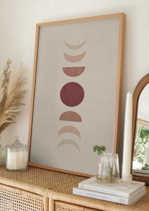 Tablou înramat „Moon Phase No.2” de Melloi Art Prints