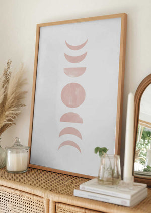 Tablou înramat „Moon Phase No.1” de Melloi Art Prints