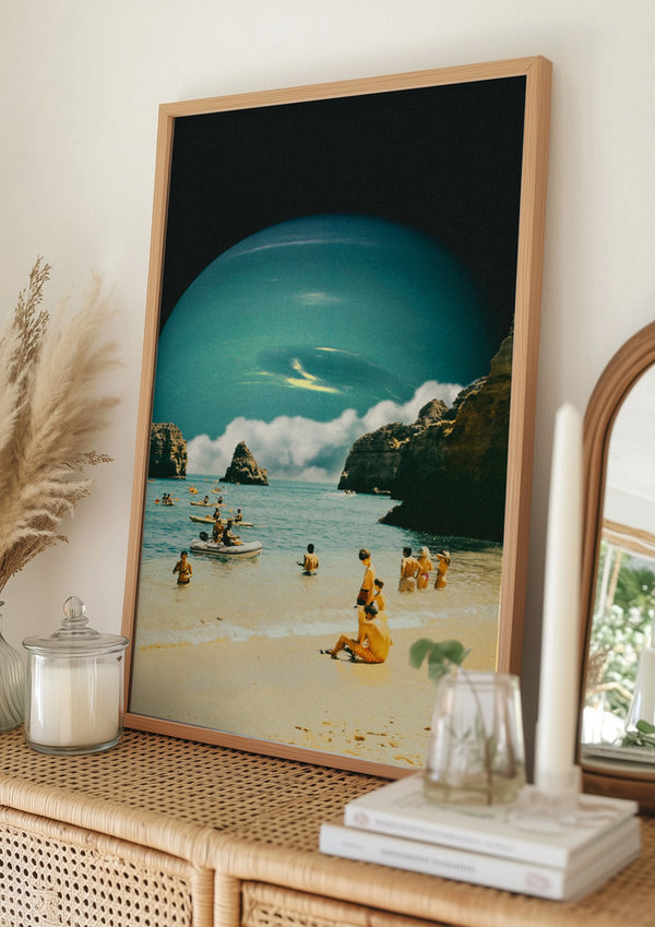 Tablou înramat „Space Beach” de Taudalpoi