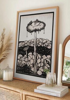 Tablou înramat „Dripping Mushroom 1916” de Julie De Graag