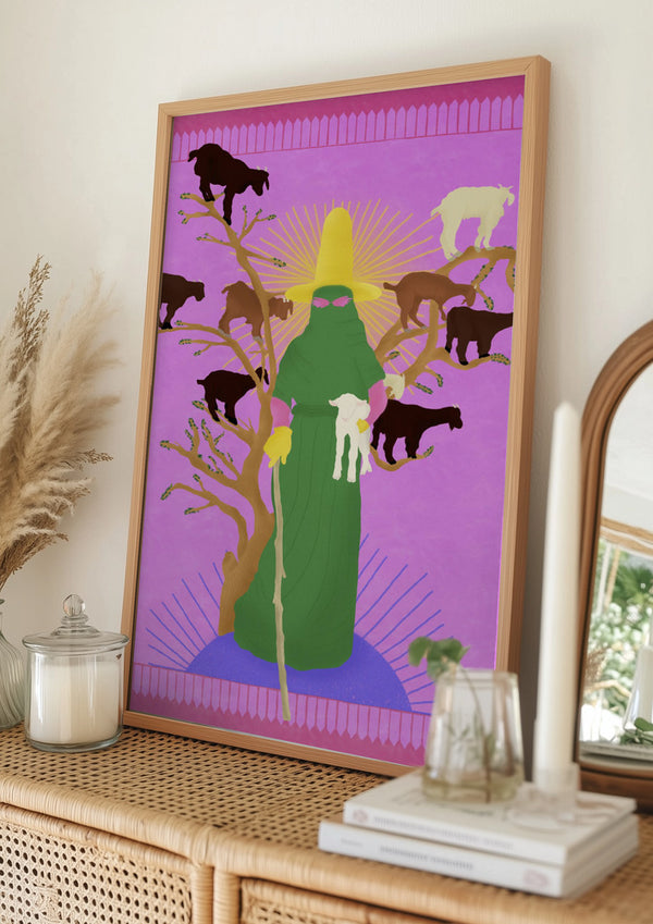Tablou înramat „Holy Woman Herder” de Jota de jai