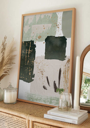 Tablou înramat „Green of Curiosity-4” de Sally Ann Moss