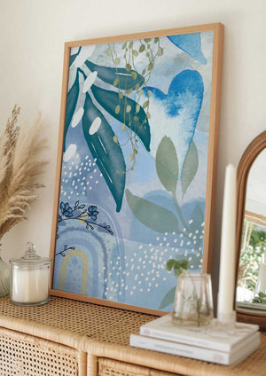 Tablou înramat „Iceberg Blue-1” de Sally Ann Moss