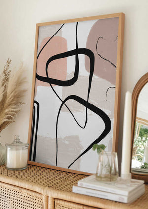 Tablou înramat „Smooth Shapes 1” de Sally Ann Moss