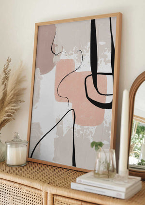 Tablou înramat „Smooth Shapes 3” de Sally Ann Moss