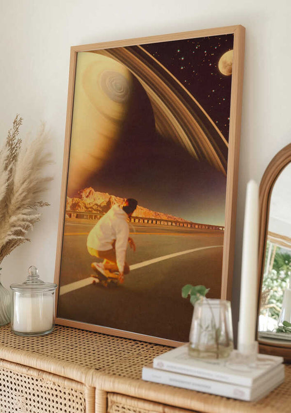 Tablou înramat „Space Sk8er” de Taudalpoi