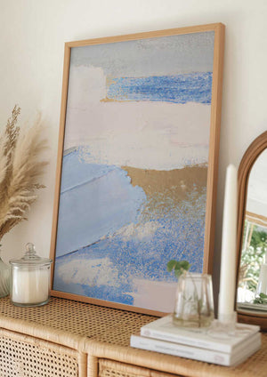 Tablou înramat „Brush Strokes Abstract Painting” de Melloi Art Prints
