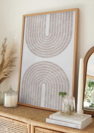 Tablou înramat „Arch Line Art” de Melloi Art Prints