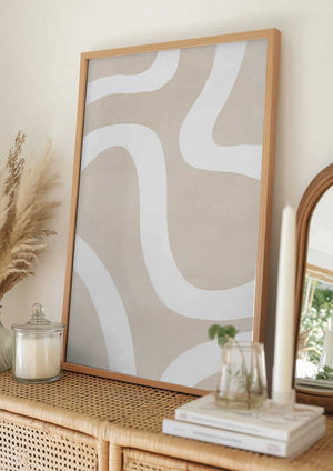 Tablou înramat „Squiggly Abstract Art” de Melloi Art Prints