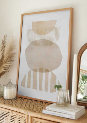 Tablou înramat „Semi Circles Geometric” de Melloi Art Prints