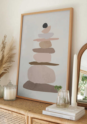 Tablou înramat „Rock balancing Art” de Melloi Art Prints
