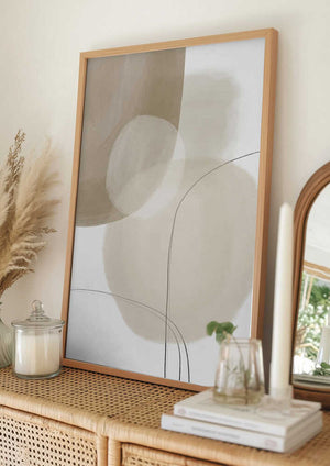 Tablou înramat „Abstract Earth Tones” de Melloi Art Prints