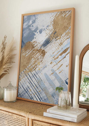 Tablou înramat „Serenity in Blue-1” de Sally Ann Moss