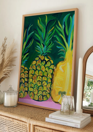 Tablou înramat „Pineapples” de Alice Straker