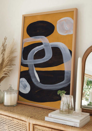 Tablou înramat „Midcentury Mustard” de Ejaaz Haniff