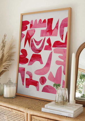 Tablou înramat „Pink Kiss Pieces” de Ejaaz Haniff