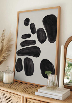 Tablou înramat „Stacked Pebbles” de Ejaaz Haniff