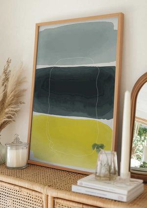 Tablou înramat „Watercolor Shapes Series #3” de jay stanley