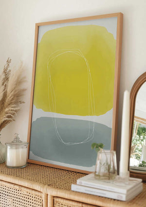 Tablou înramat „Watercolor Shapes Series #4” de jay stanley