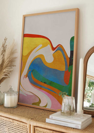 Tablou înramat „Organic Bauhaus Waved” de Ana Rut Bre