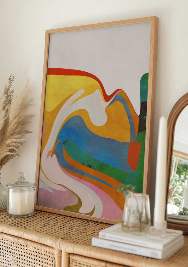 Tablou înramat „Organic Bauhaus Waved” de Ana Rut Bre