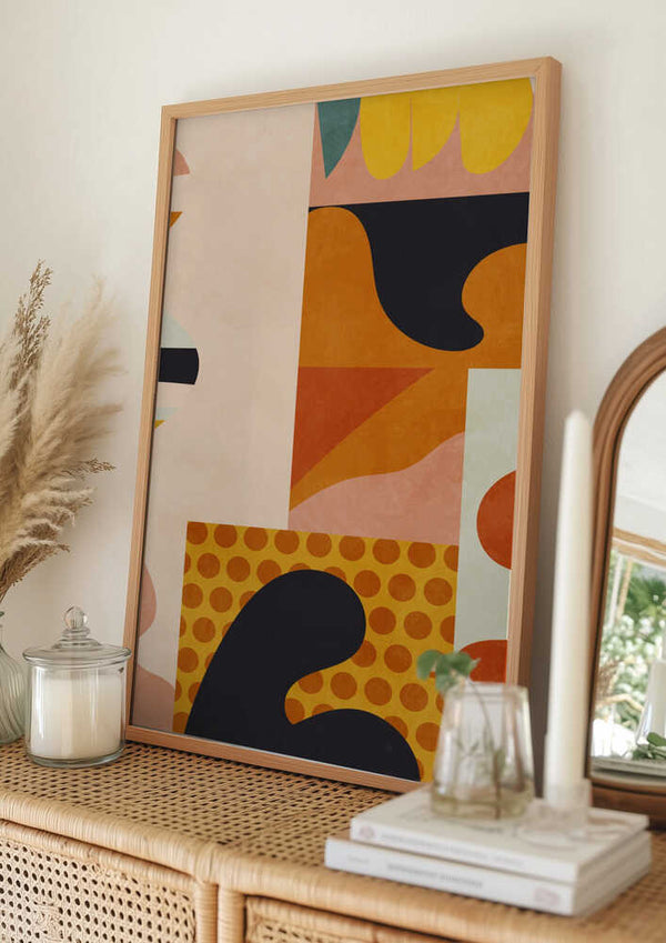 Tablou înramat „Playing Around Shapes 5” de Ana Rut Bre