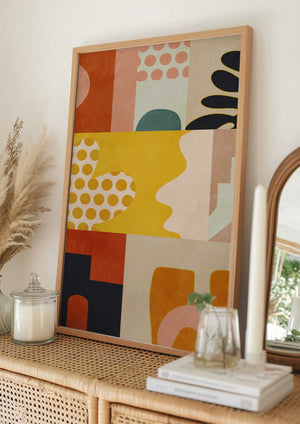 Tablou înramat „Playing Around Shapes 6” de Ana Rut Bre