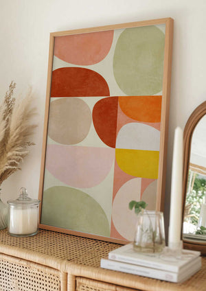 Tablou înramat „Pastel Geometry” de Ana Rut Bre