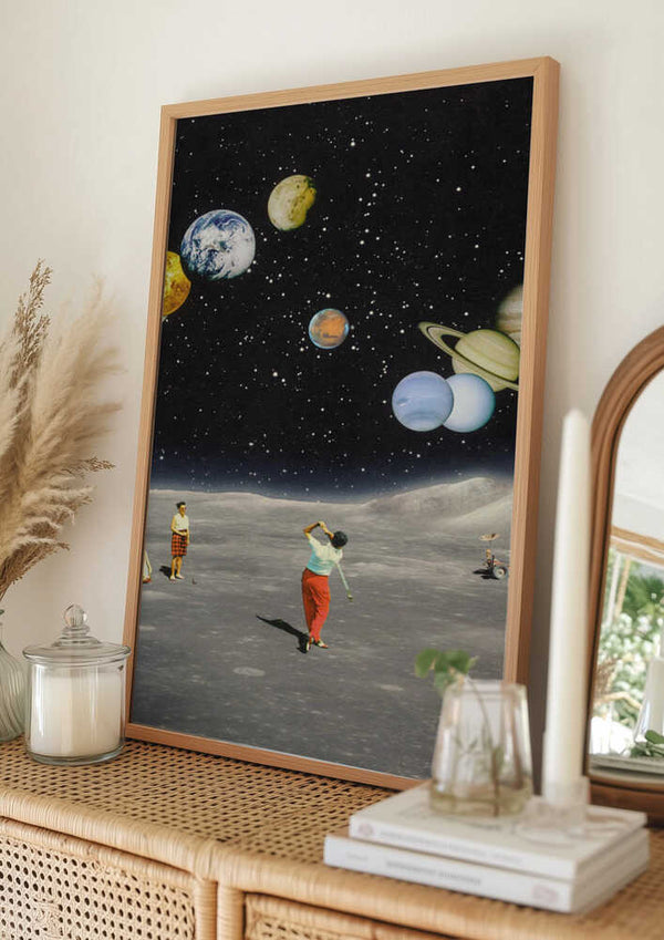 Tablou înramat „Space Golf” de Taudalpoi