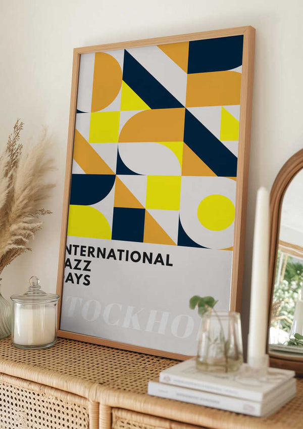 Tablou înramat „Jazz Days Stockholm” de Kubistika