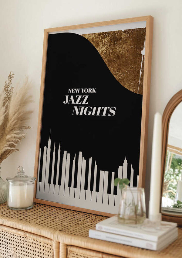 Tablou înramat „Jazz Nights” de Kubistika