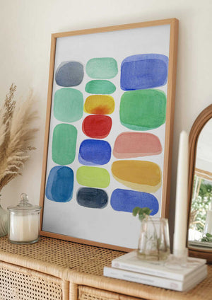 Tablou înramat „Color Blocks I” de Louise van Terheijden