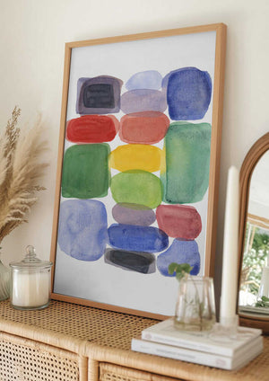 Tablou înramat „Color Blocks 2” de Louise van Terheijden