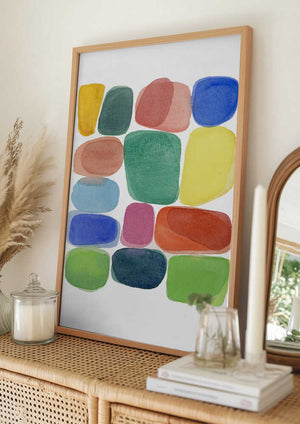 Tablou înramat „Color Blocks 3” de Louise van Terheijden