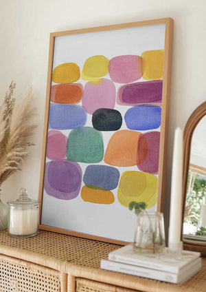Tablou înramat „Color Blocks 4” de Louise van Terheijden